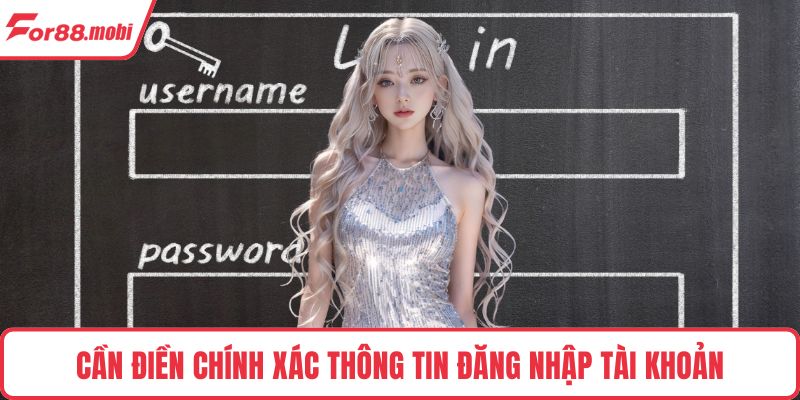 Đăng Nhập FOR88 3 Cần điền chính xác thông tin đăng nhập tài khoản